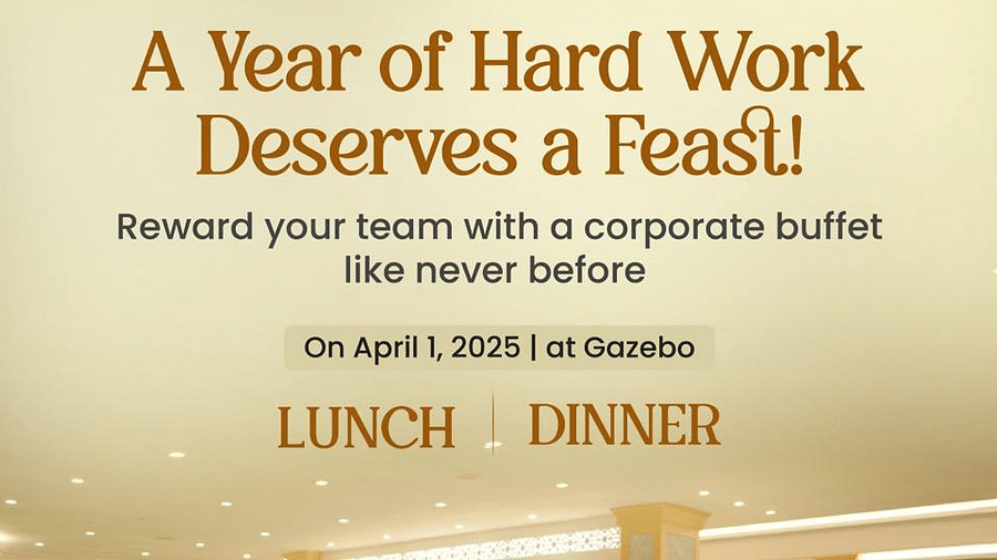 Banner for A YEAR OF HARD WORK DESERVES A FEAST on 1st April 2025