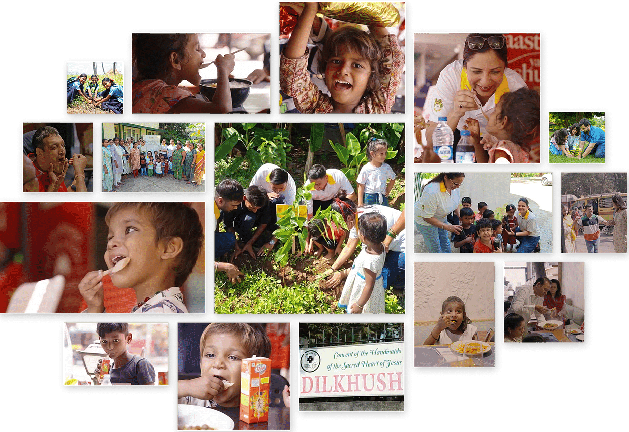 Bawa Group of Hotels Collage of vibrant images showcasing family, food, and community-focused activities.