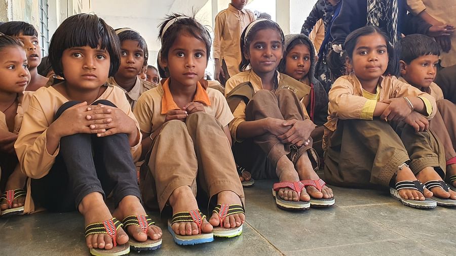 image of Children at a school posing for a photograph