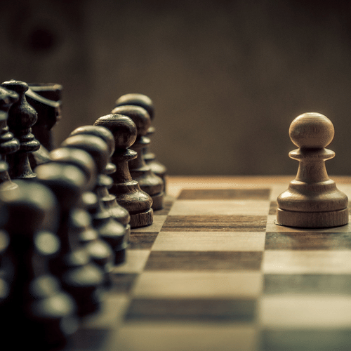 Chess board with keys