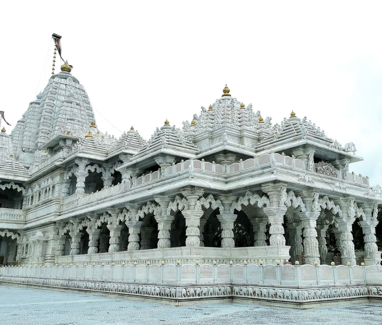 Facade of a temple during the day