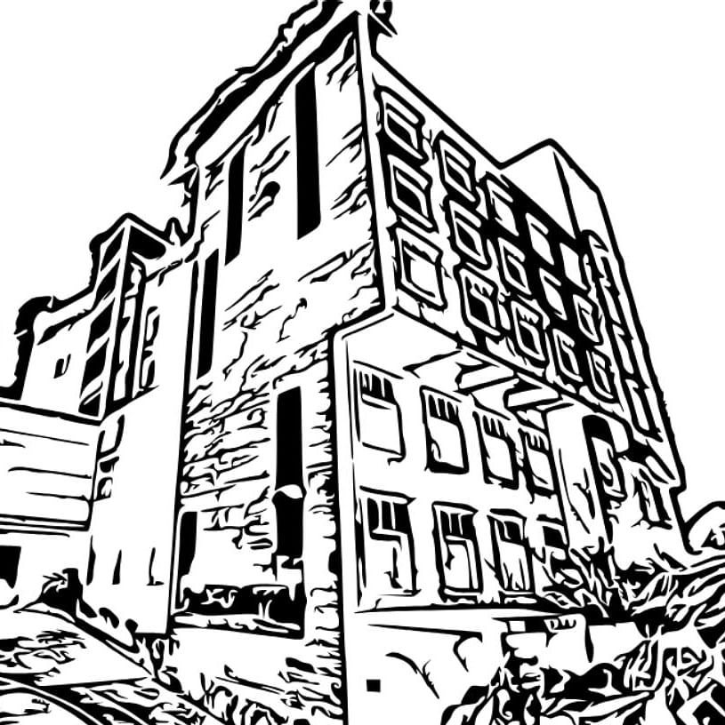 Line art of Hotel Atithi - TGI Grand, Pondicherry