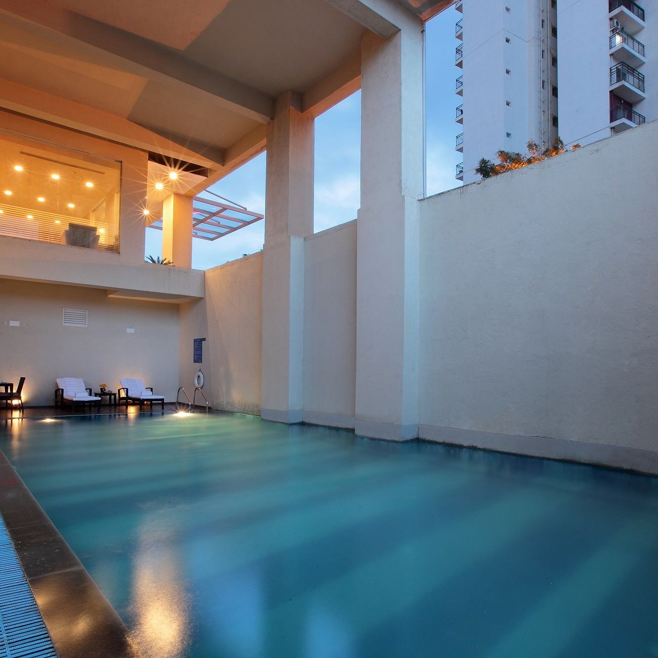 Swimming pool at Starlit Suites, Bangalore