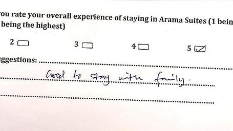 Hotel Arama Suites Bangalore Feedback 9 Hotel Arama Suites Bangalore