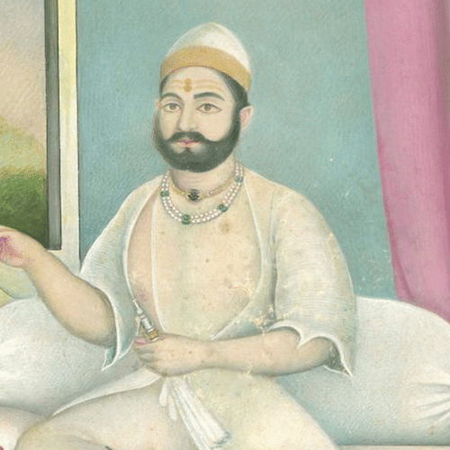 Illustration of Alwar Raja Balwant Singh at Tijara Fort-Palace - 19th Century, Alwar.
