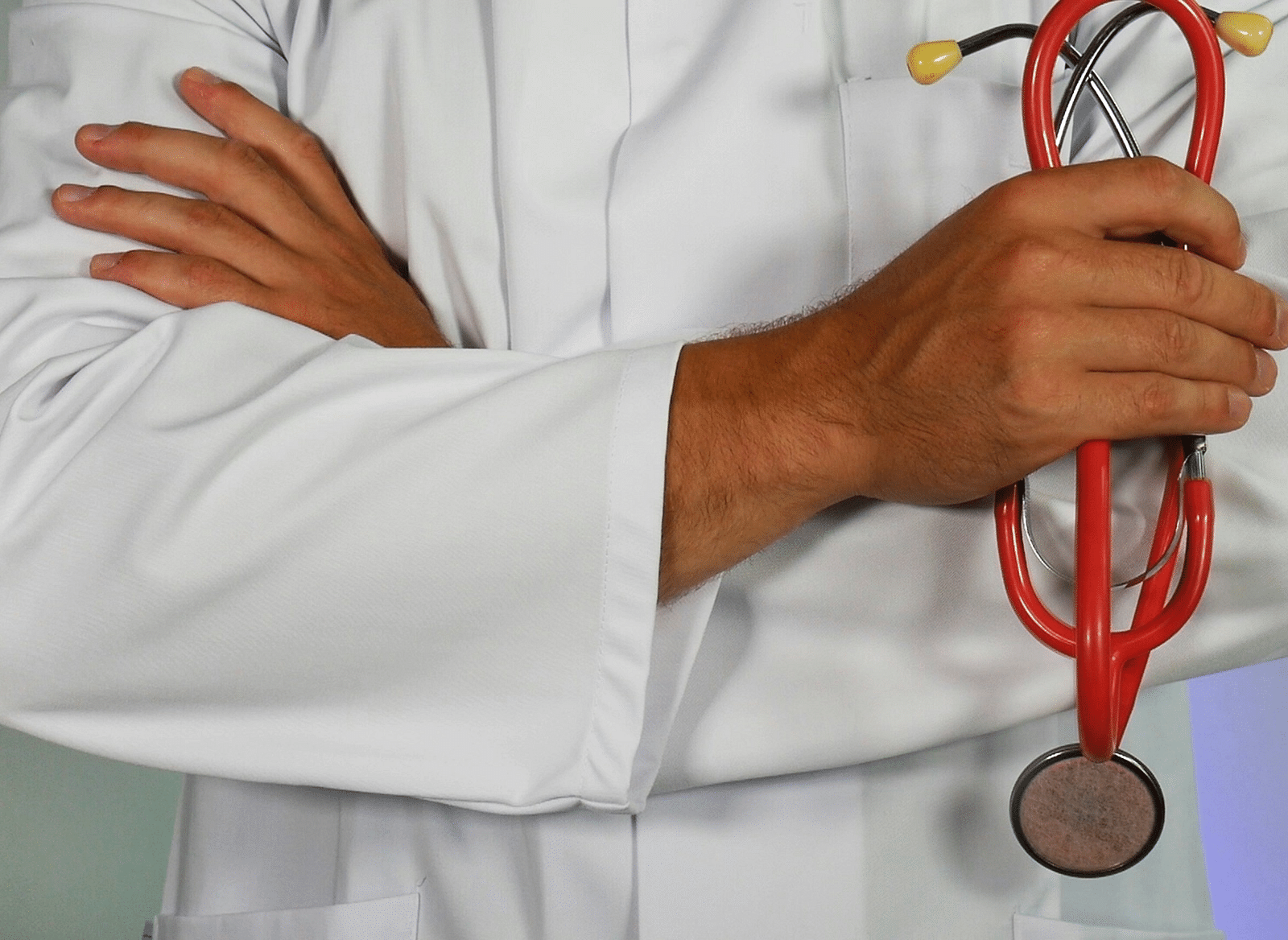 A doctor holding a stethoscope