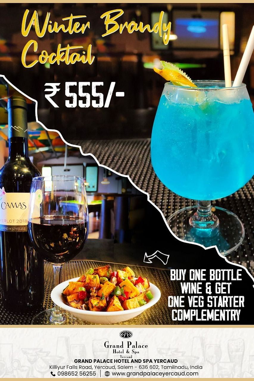 Creative for Offer at drinks at Grand Palace, Yercaud