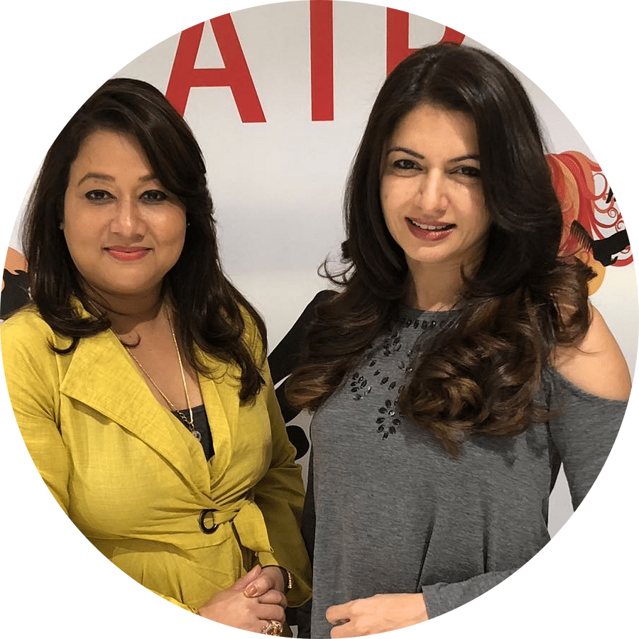 Bhagyashree with another woman posing for a picture - IOSIS Spa & Wellness