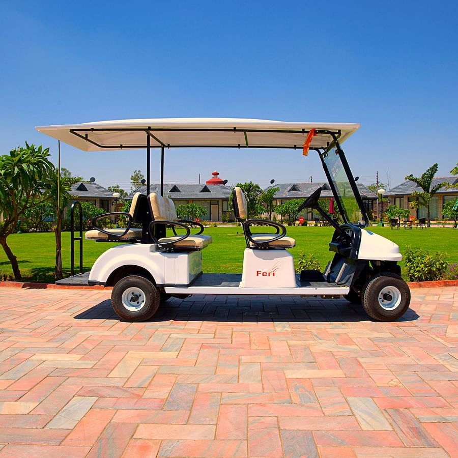Club Car Facility at Our Resort in Mathura - Shri Radha Brij Vasundhara Resort Spa