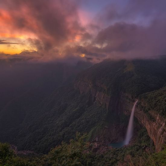 sunset from a mountaintop