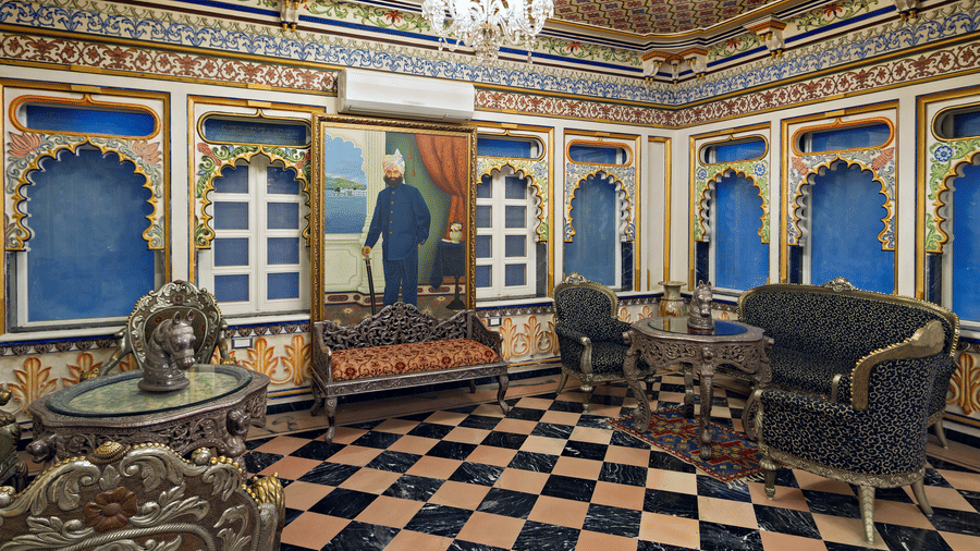 Reception Area Lobby - Chunda Palace, Udaipur