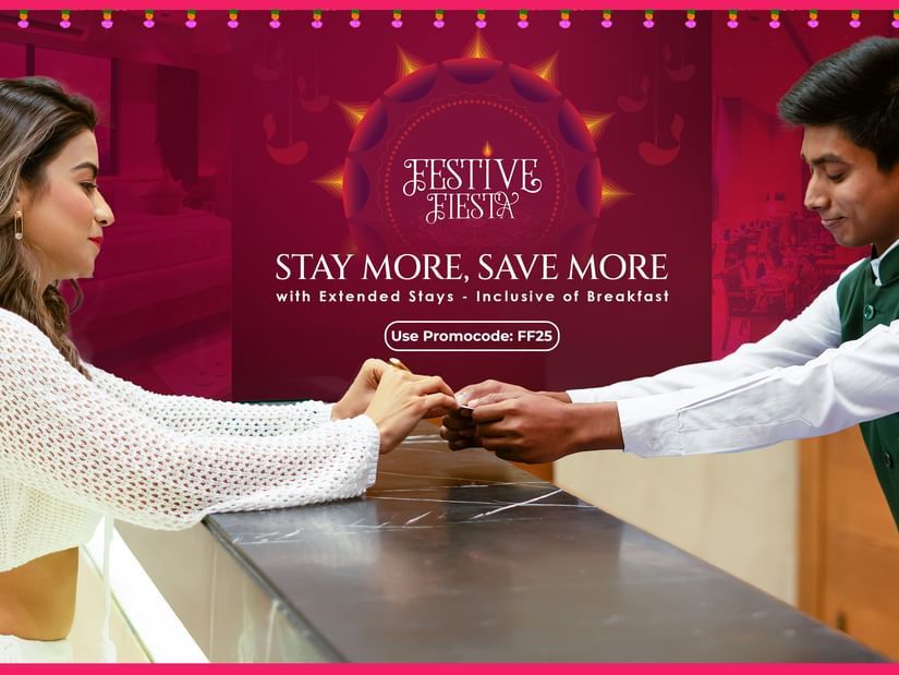 Festival Fiesta banner at Pride Hotels Group with a vibrant backgrround. 