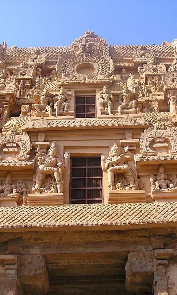 Exterior of a temple showcasing its intricate architecture