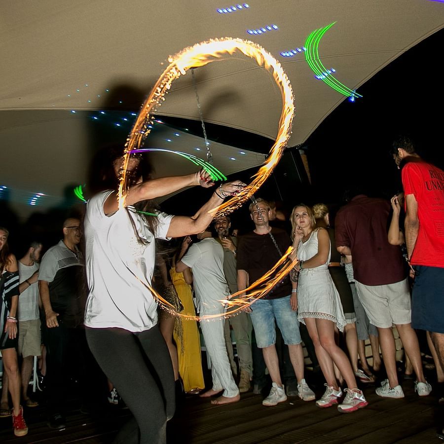 People enjoying the party