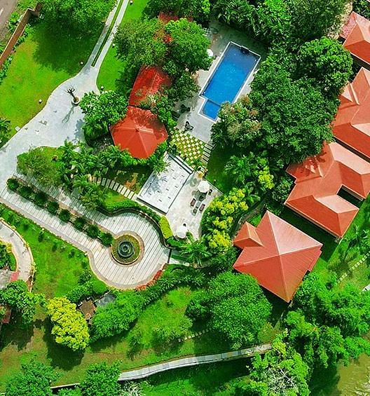 An aerial view of Regenta Jungle Resort Kabini
