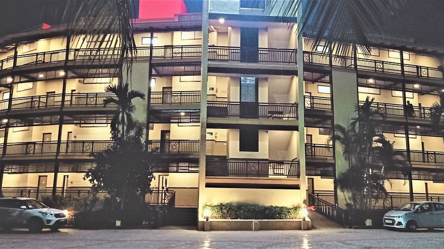 Damanganga Valley Resorts Pvt Ltd - the exterior facade of the resort in Daman during evening