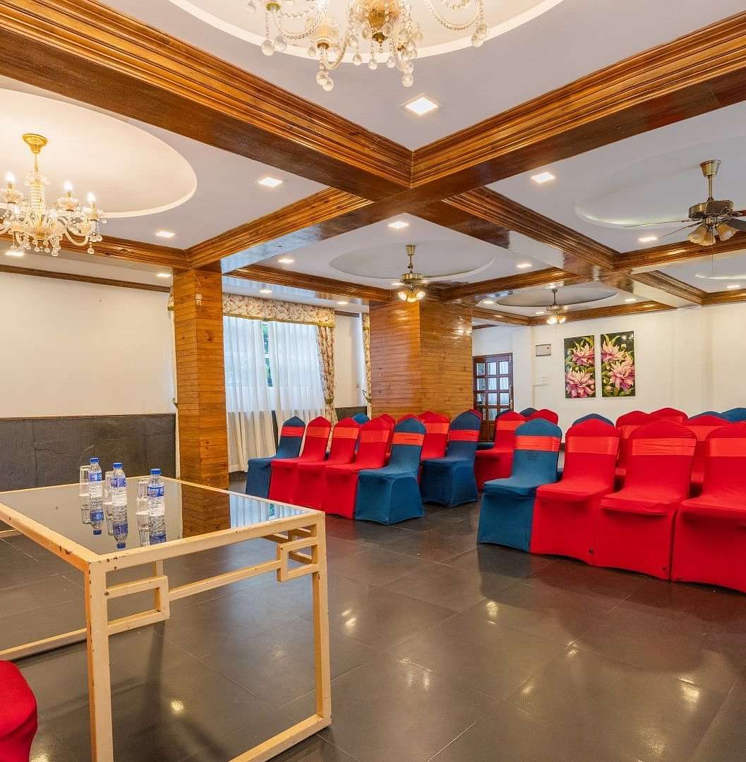 an image of the elusive banquet hall with modern amenities at summit barsana resort and spa, kalimpong