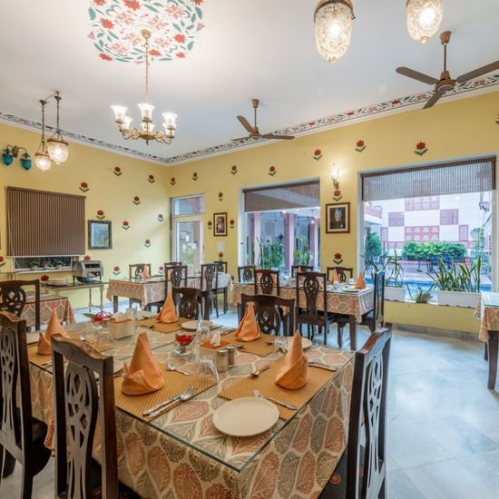 Dining - Restautant- Heritage Hotel in Jaipur-Suryaa Villa - 3