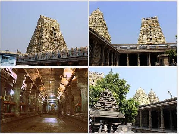 A collage image of different temples