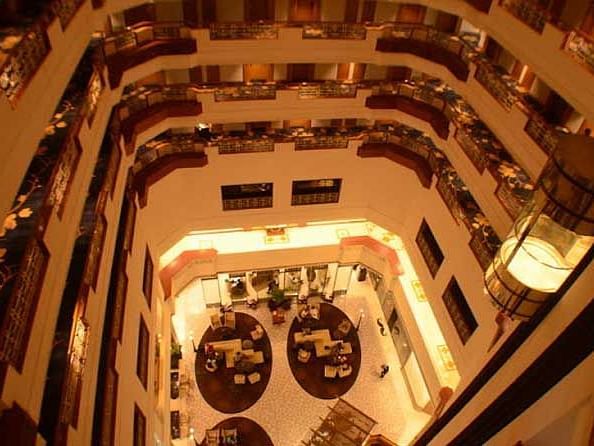 Interior view of the hotel showcasing various corridors.