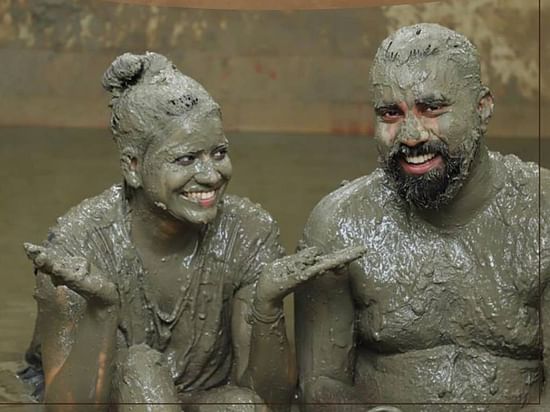 Mud Bath at our resort in Sampla 