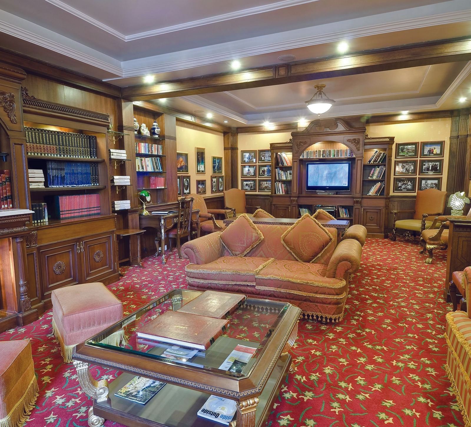 indoor seating space at the library - Mayfair Hill Resort, Darjeeling 