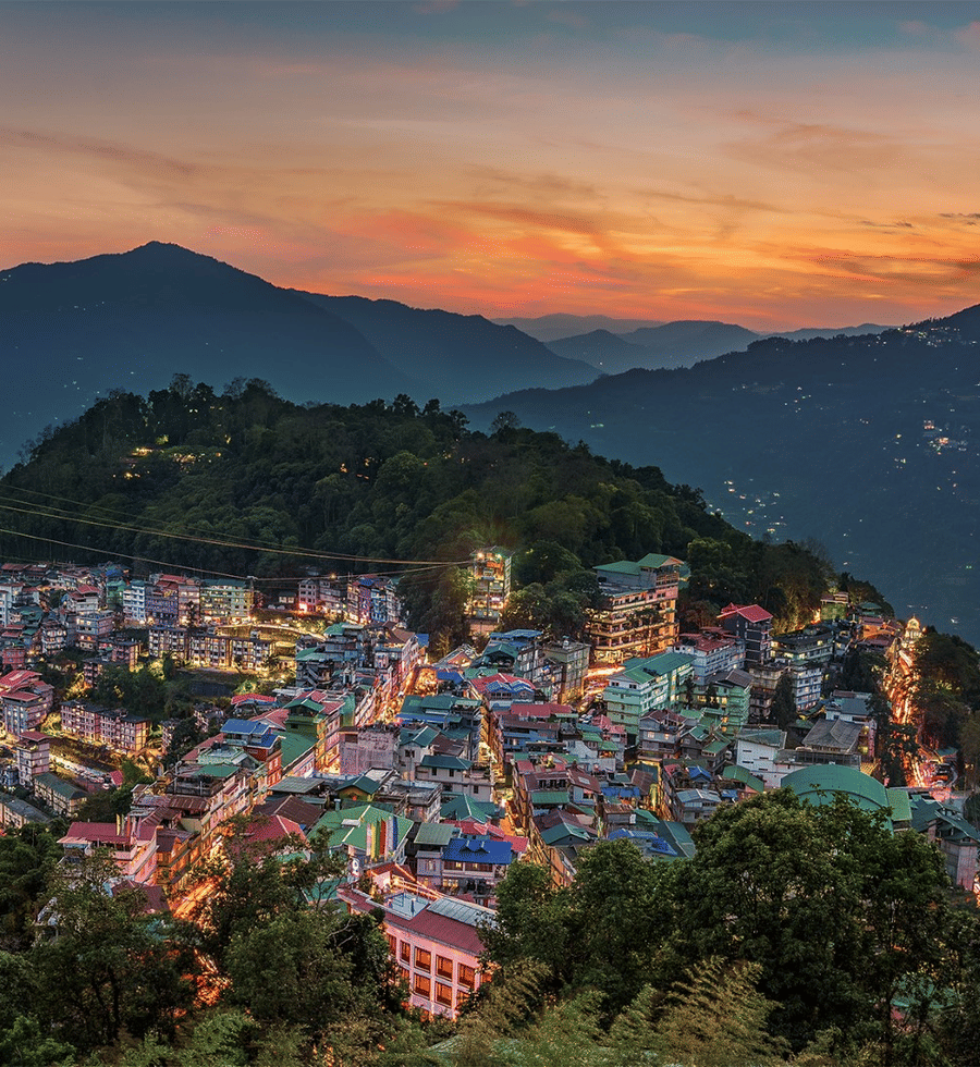 view of mountains at dusk from Summit Namnang Courtyard & Spa