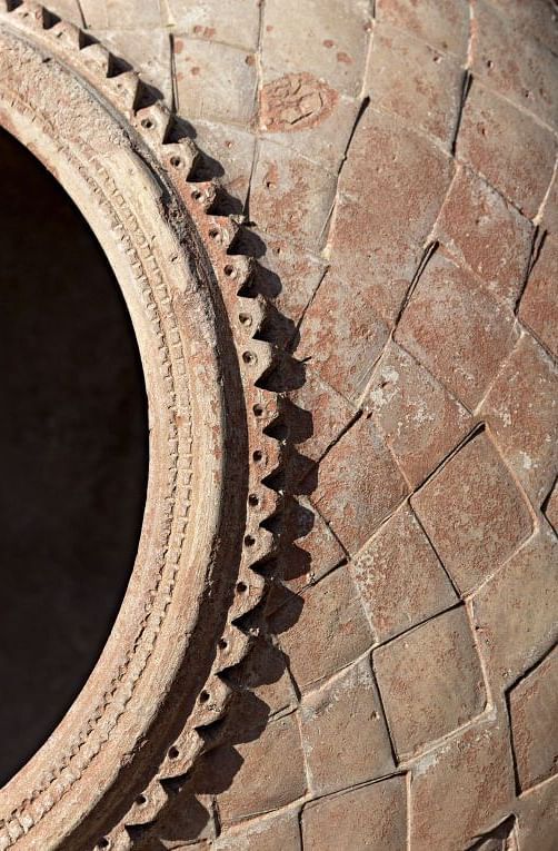 A close up shot of the intricate design on a wall - MANVAR Resort & Desert Camp