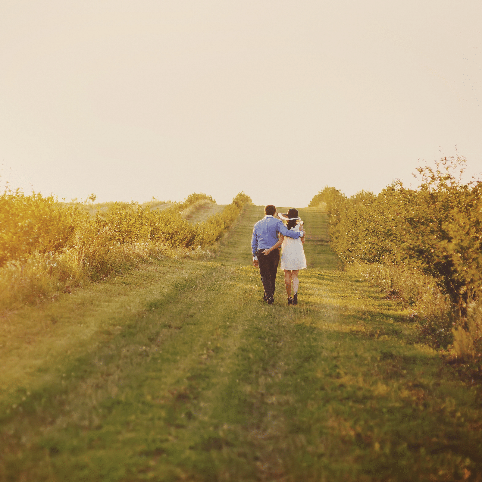 an image of a couple walking on grassy lands - Rhythm Lonavala