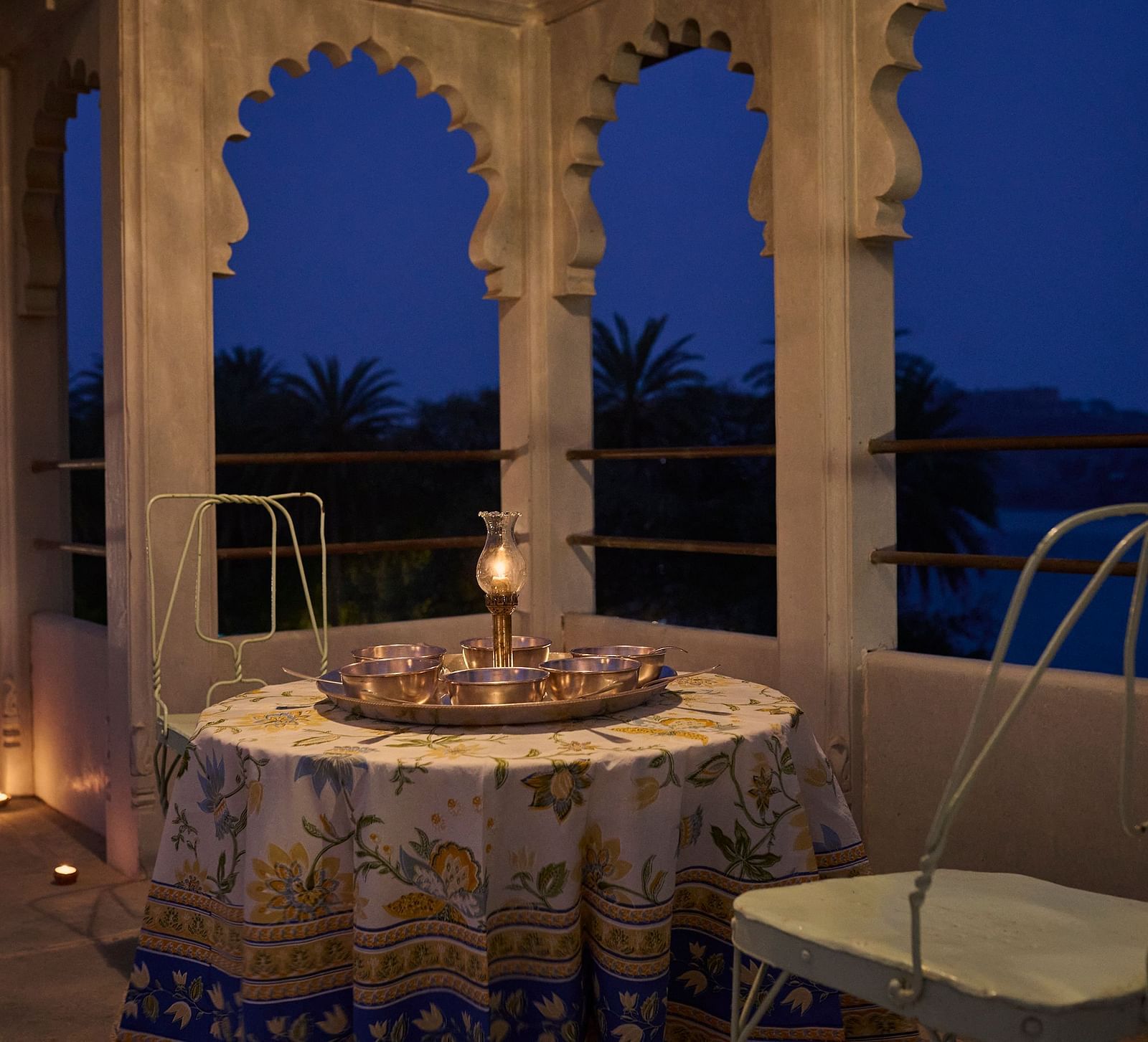 seating arrangement for romantic dinner at Dev Shree, Deogarh