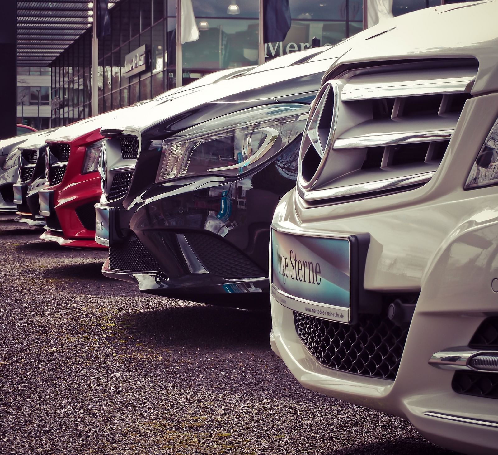 cars parked by the road