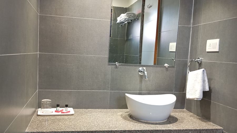 Bathroom image show casing basin and mirror