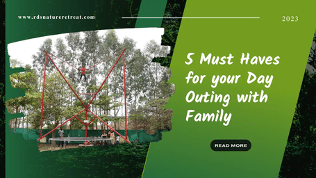 A poster that says 'Five must haves for your day outing with your family'