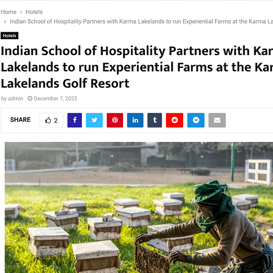 A screenshot of an article about Karma Lakelands.
