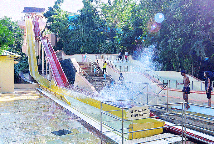 Water Kingdom - view of the RUSHING GUSHIN HUMUNGA KOWABUNGA at our water park