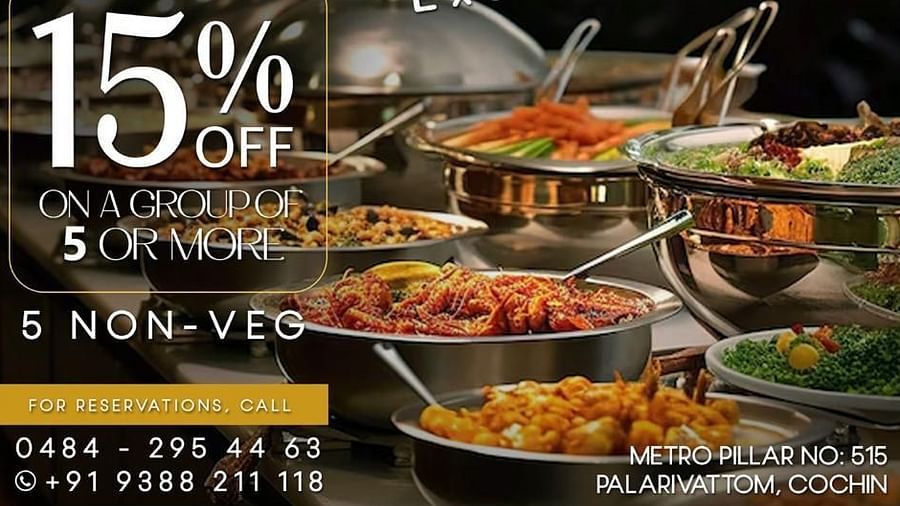 A creative for the Mood Monsoon Offer at The Renai Cochin regarding Lunch and Buffer at Renai Pavilion Restaurant
