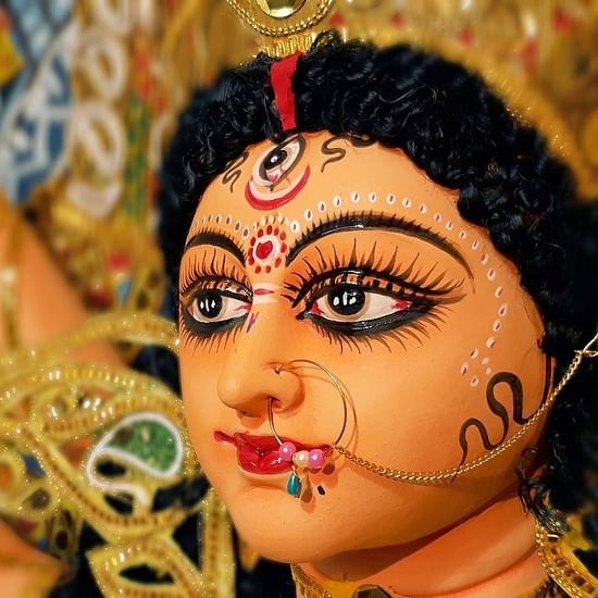 A Statue of Durga Devi
