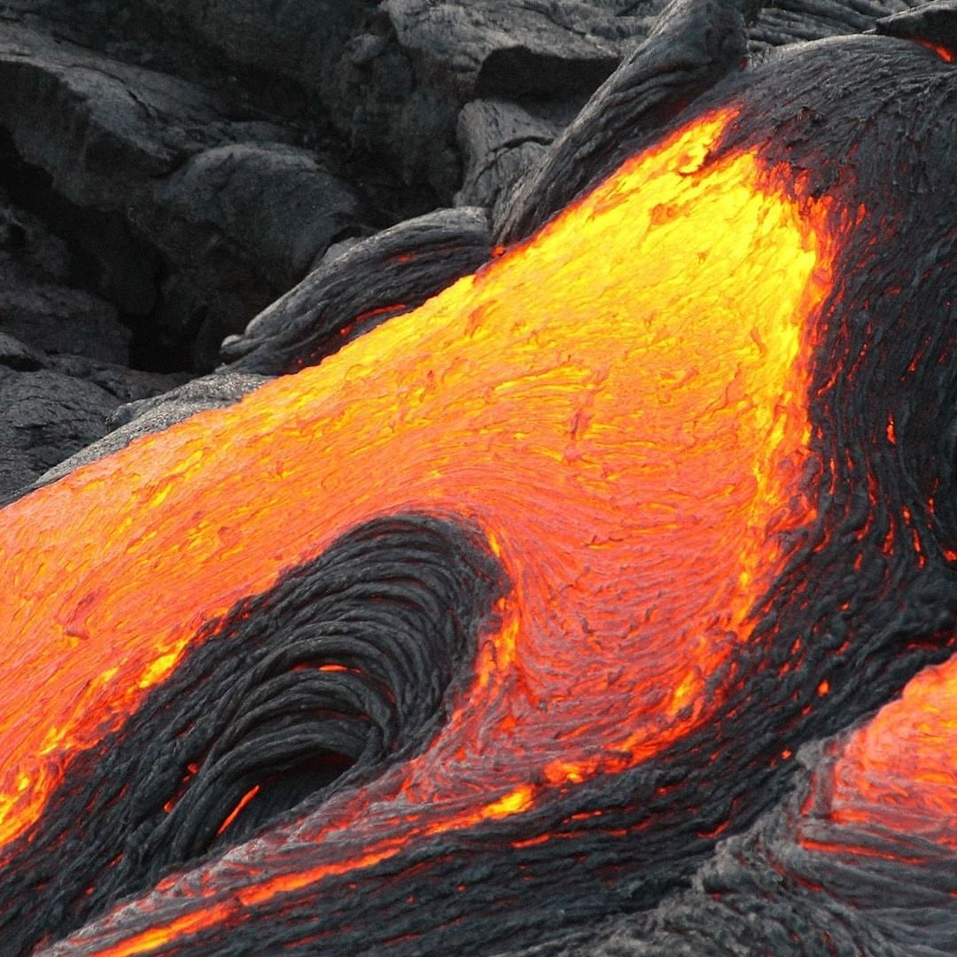 An image of hot red lava flowing