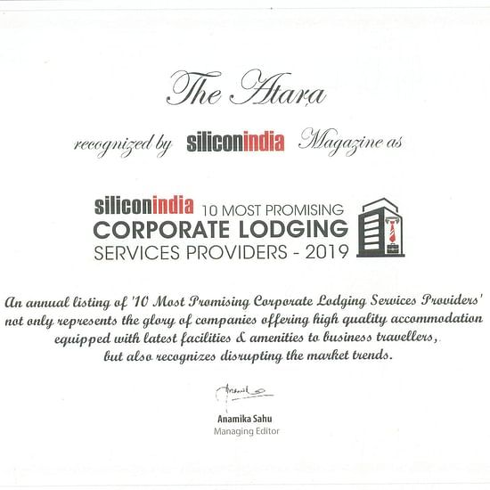 The Atara - Certificate