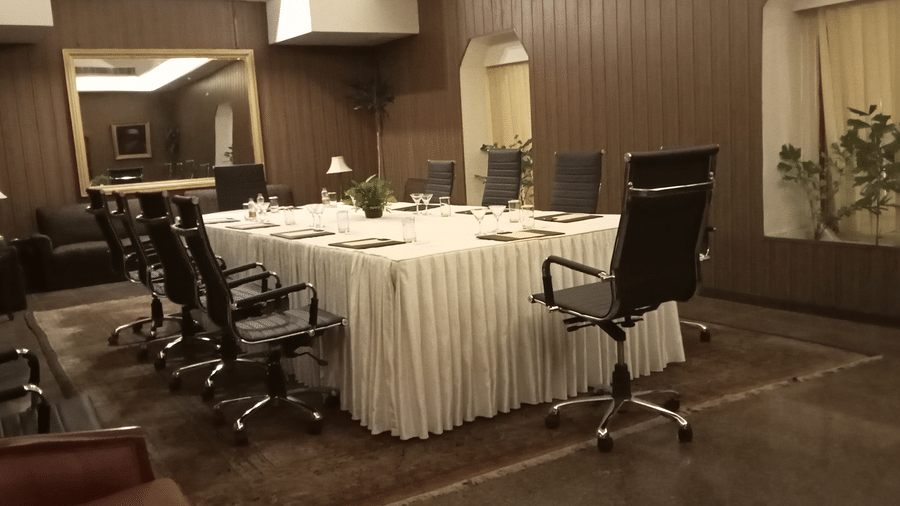the sitting area at a boardroom | Clarks Hotel