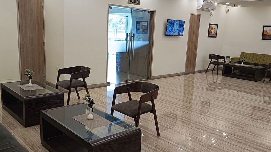 Seating arrangement inside the lobby - Starlit Suites, Shirdi