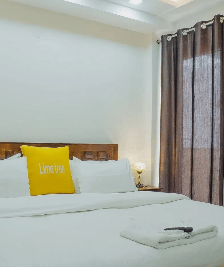 Lime Tree Hotel Golf Course Extension Road Gurgaon - A double bed in the Lime Tree Hotel Golf Course Extension Road Gurgaon
