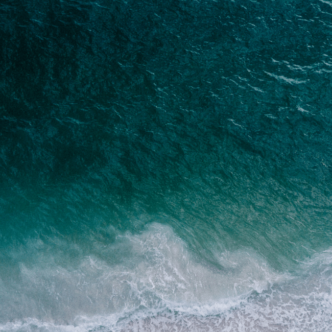 overhead view of a beach