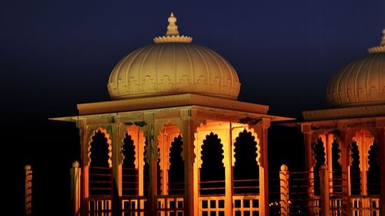 Outdoor Pool site night view - Chunda Palace, Udaipur