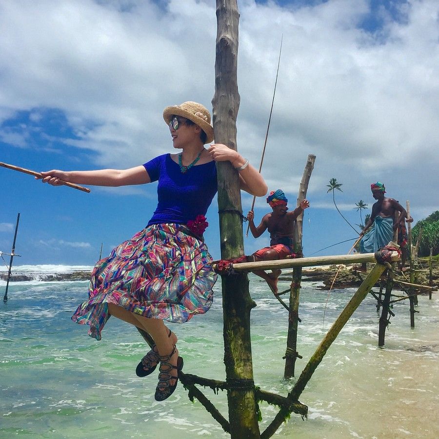woman taking a selfie on a beach