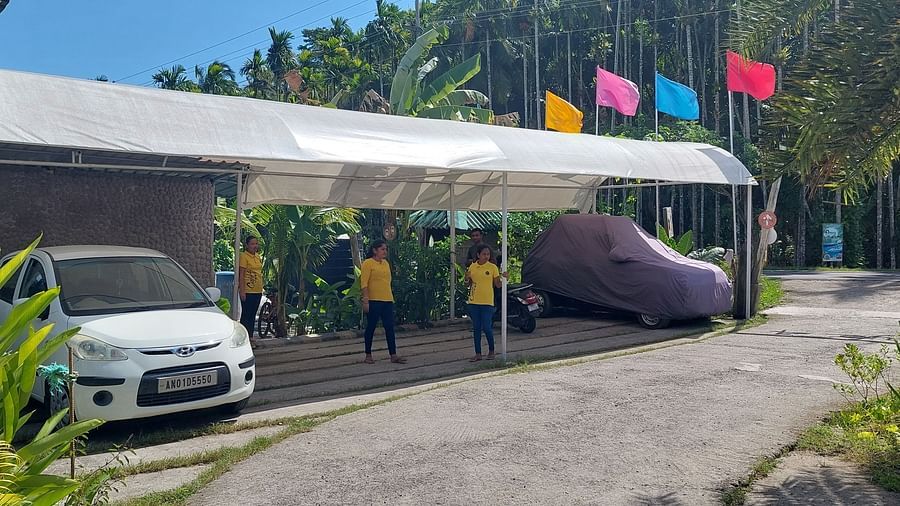 Outside parking at Matsya Island Retreat