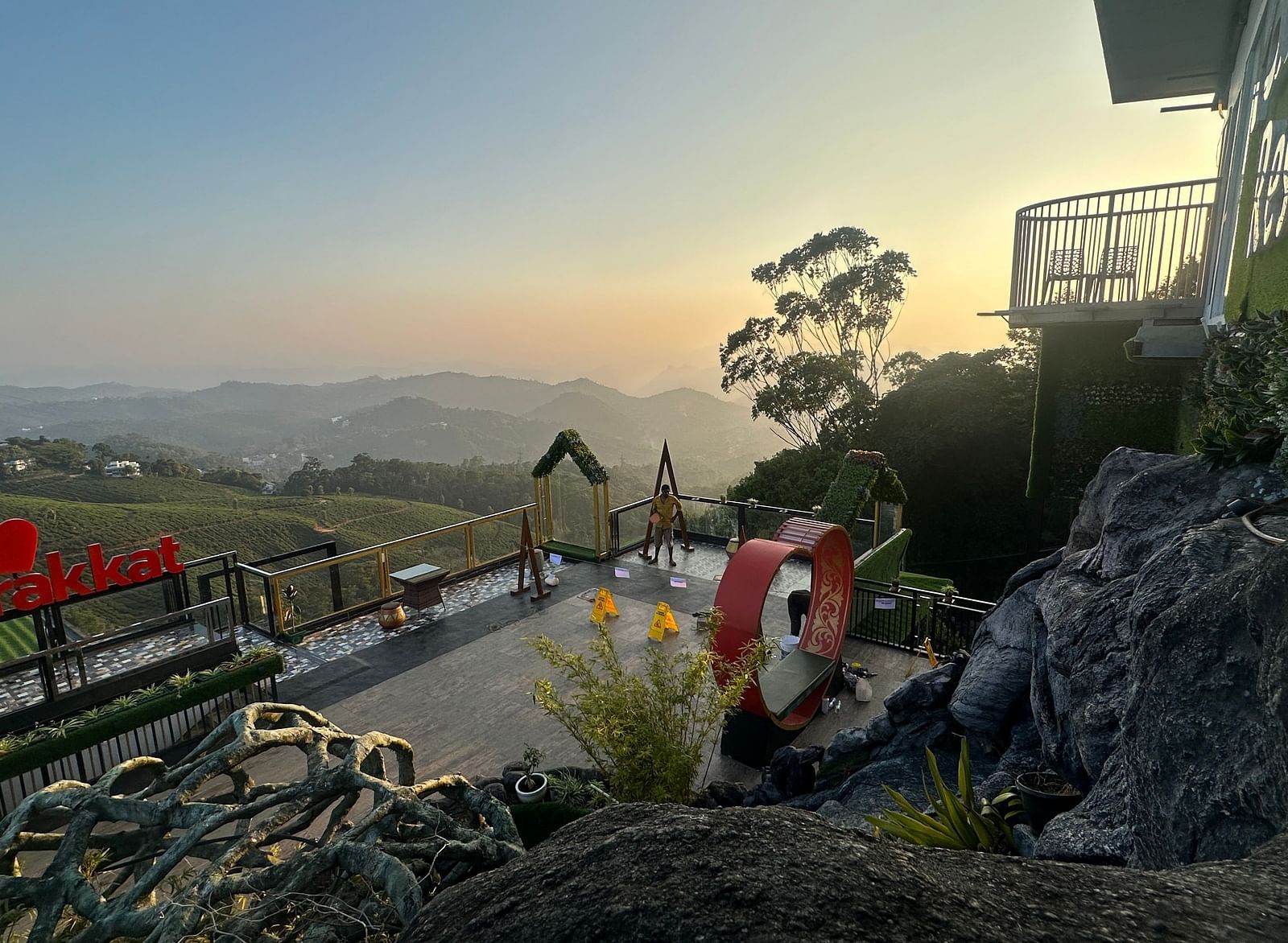Side view of one of the sides of the Facade of Parakkat Nature Hotel and Resorts, Munnar 6