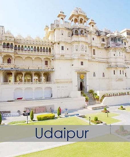 Facade of a palace in Udaipur during the day