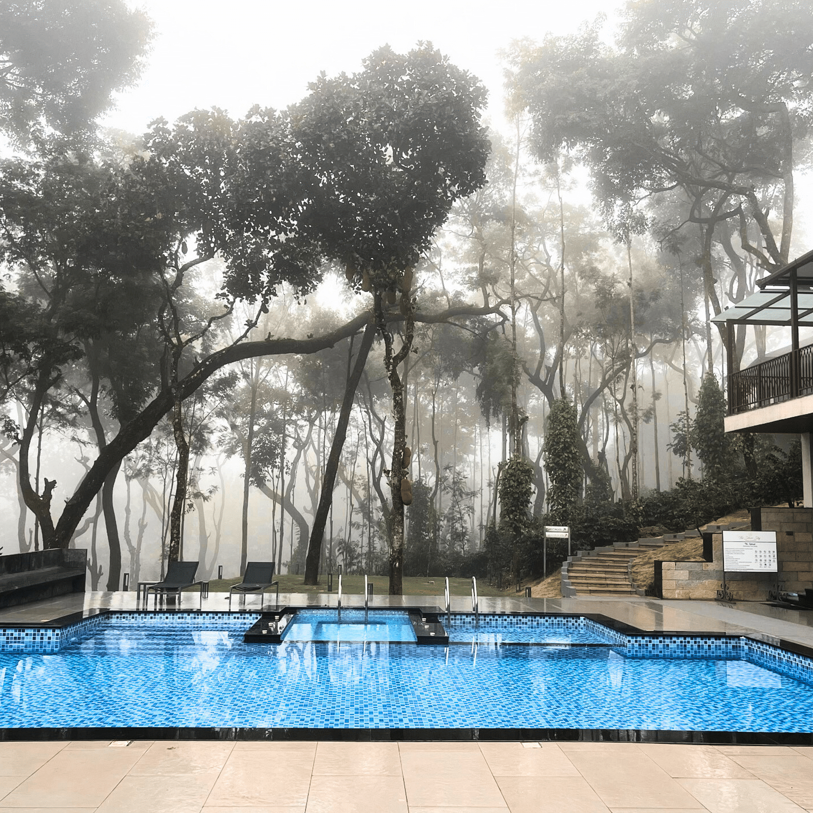 View of the Swimming Pool atThe Silver Sky Hotels and Resorts, Chikkamangaluru 5