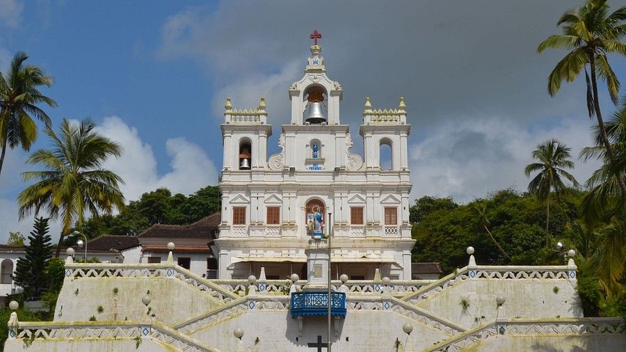 view of the immaculate conception church in goa